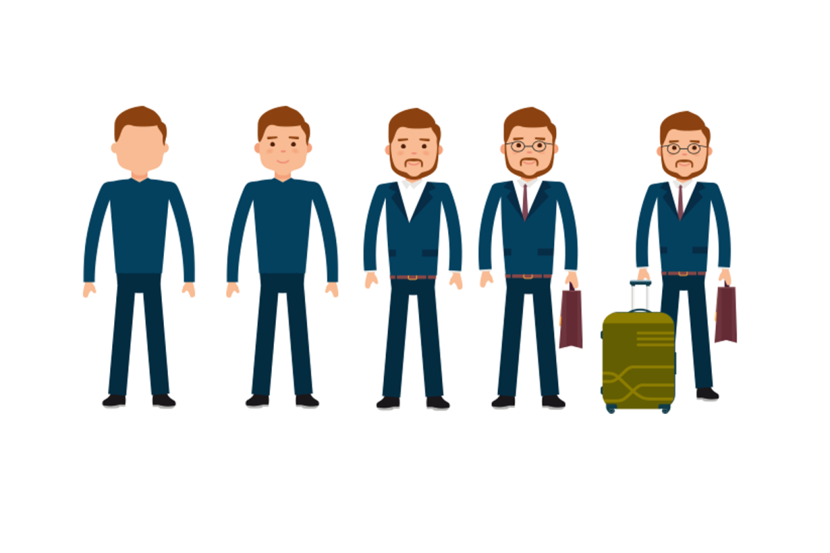 Illustration with five figures Illustration with five figures