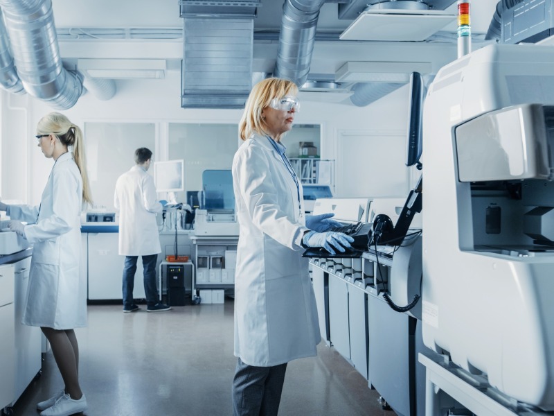 Scientists working in a laboratory