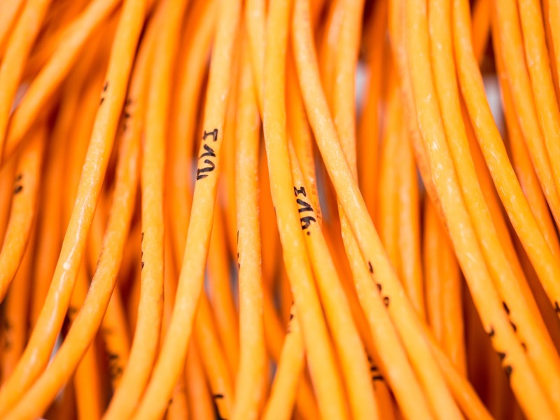 Cables in orange